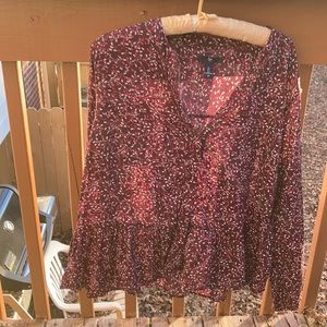 Gap floral blouse with peplum